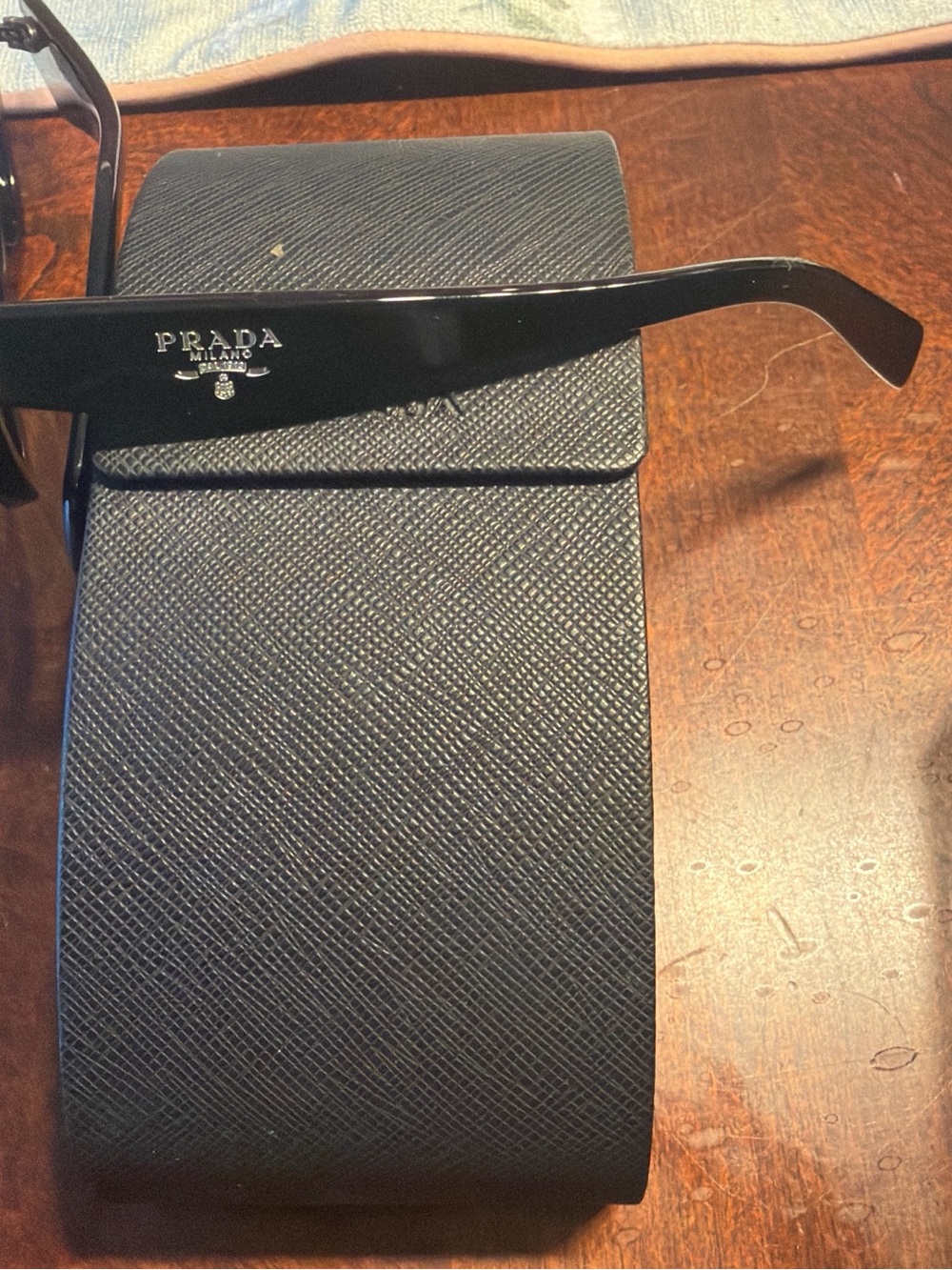Prada Black Women's Sunglasses with Logo Temple